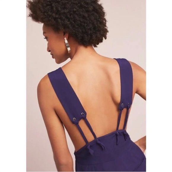 Anthropologie Maeve Souxanne Wide Leg Apron Jumpsuit Overalls - Picture 2 of 15